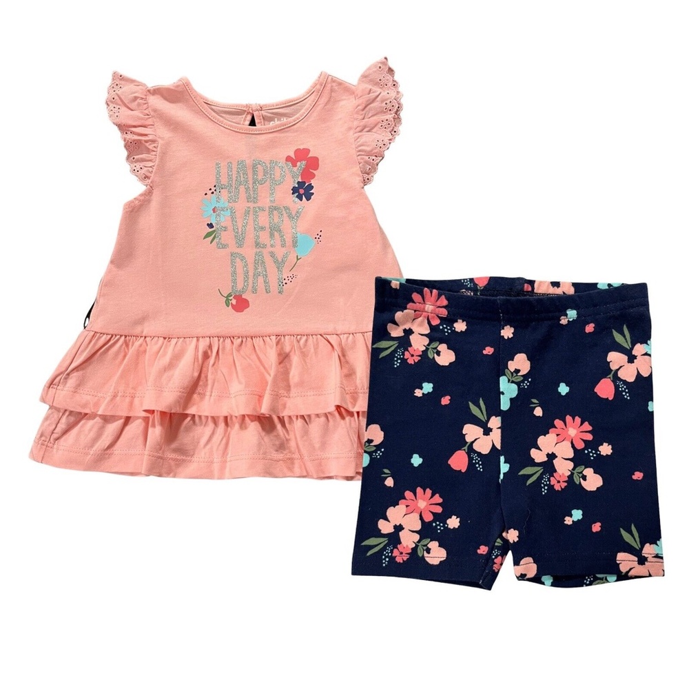 Child of Mine by Carter's Baby Girl's Shorts Outfit Set Size 3-9‎ Months